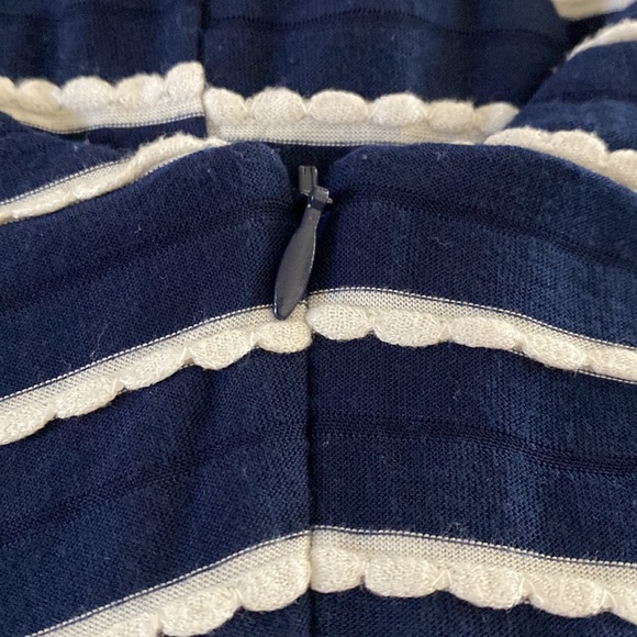 AQUA Bloomingdales Blue Dress with White Scallop Lace Stripes💙🤍💙 - Picture 8 of 8